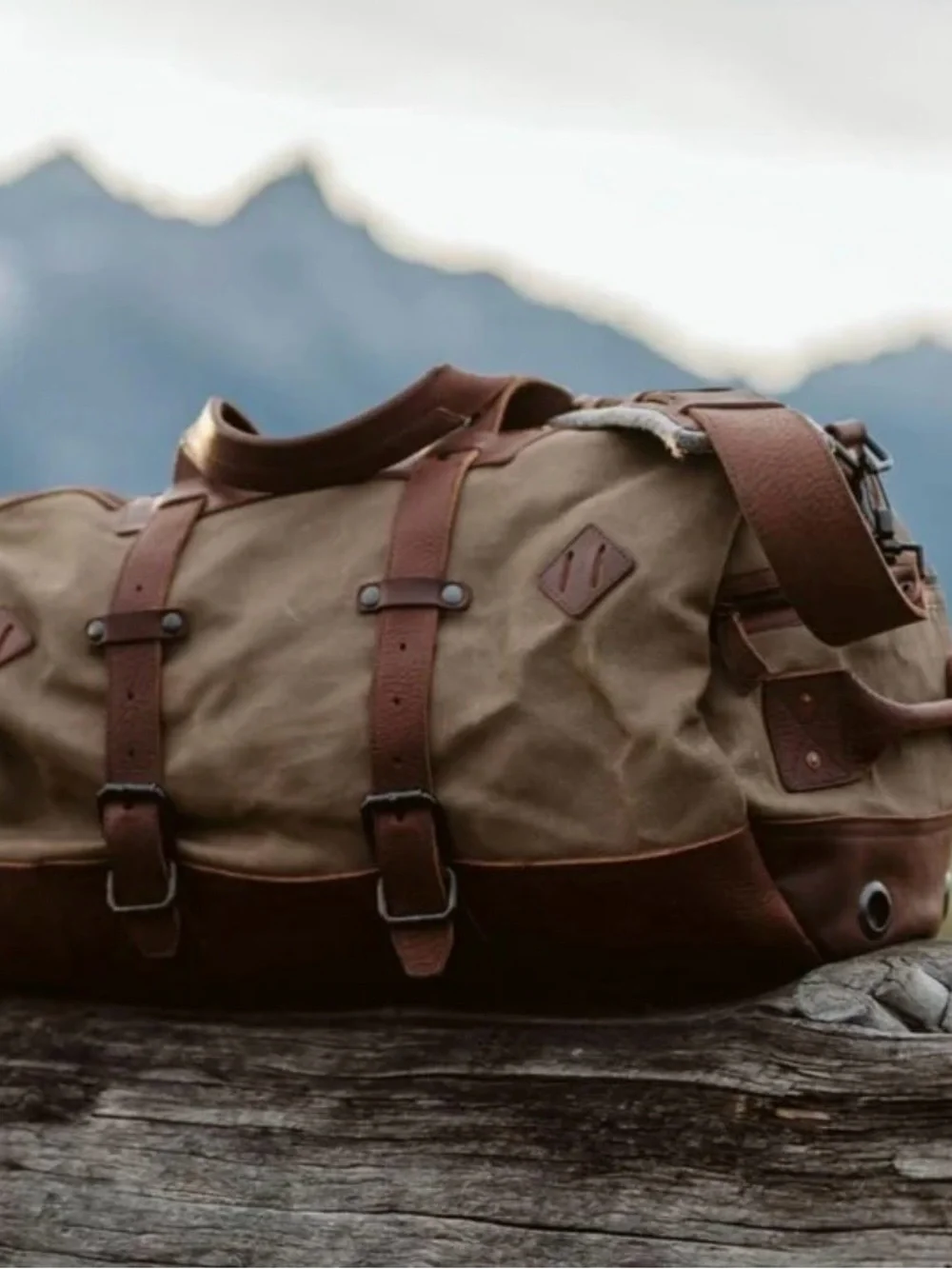 Buffalo Jackson DAKOTA WAXED CANVAS DUFFLE BAG BACKPAK great condition
